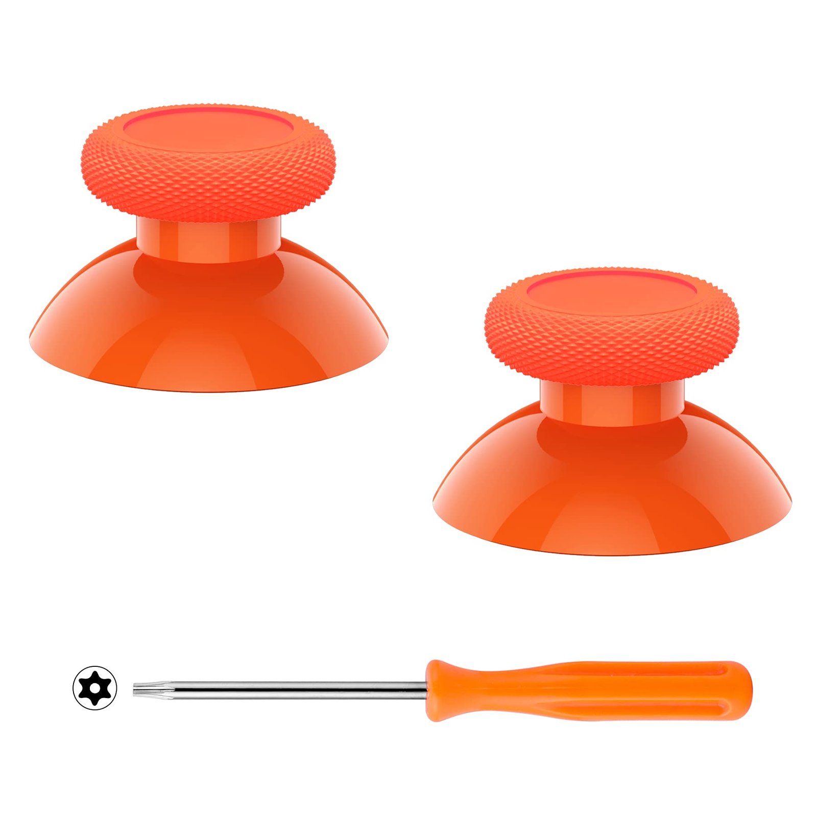 eXtremeRate Orange Replacement Thumbsticks for for Xbox Series X/S Controller, for Xbox One Standard Controller Analog Stick, Custom Joystick for Xbox One X/S, for Xbox One Elite Controller