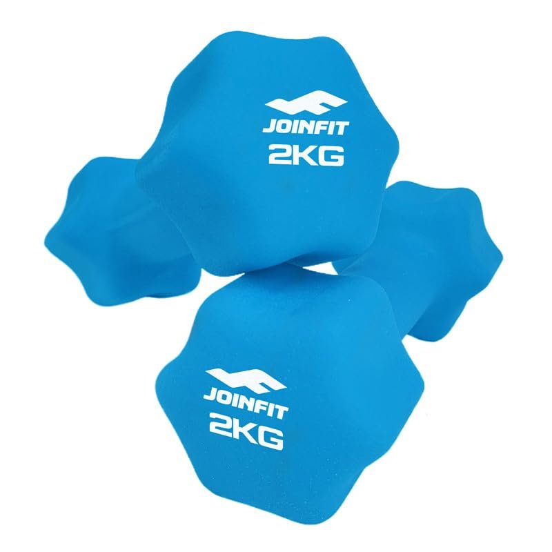 Neoprene Dumbbells, 1KG/2KG/3KG/4KG Neoprene Hand Weights for Exercise, Hexagon Non-Slip Weights Dumbbells,Anti-roll, Anti-Slip Dumbbells Set of 2 for Home Gym & Strength Training Neoprene Dumbbells, 1KG/2KG/3KG/4KG Neoprene…