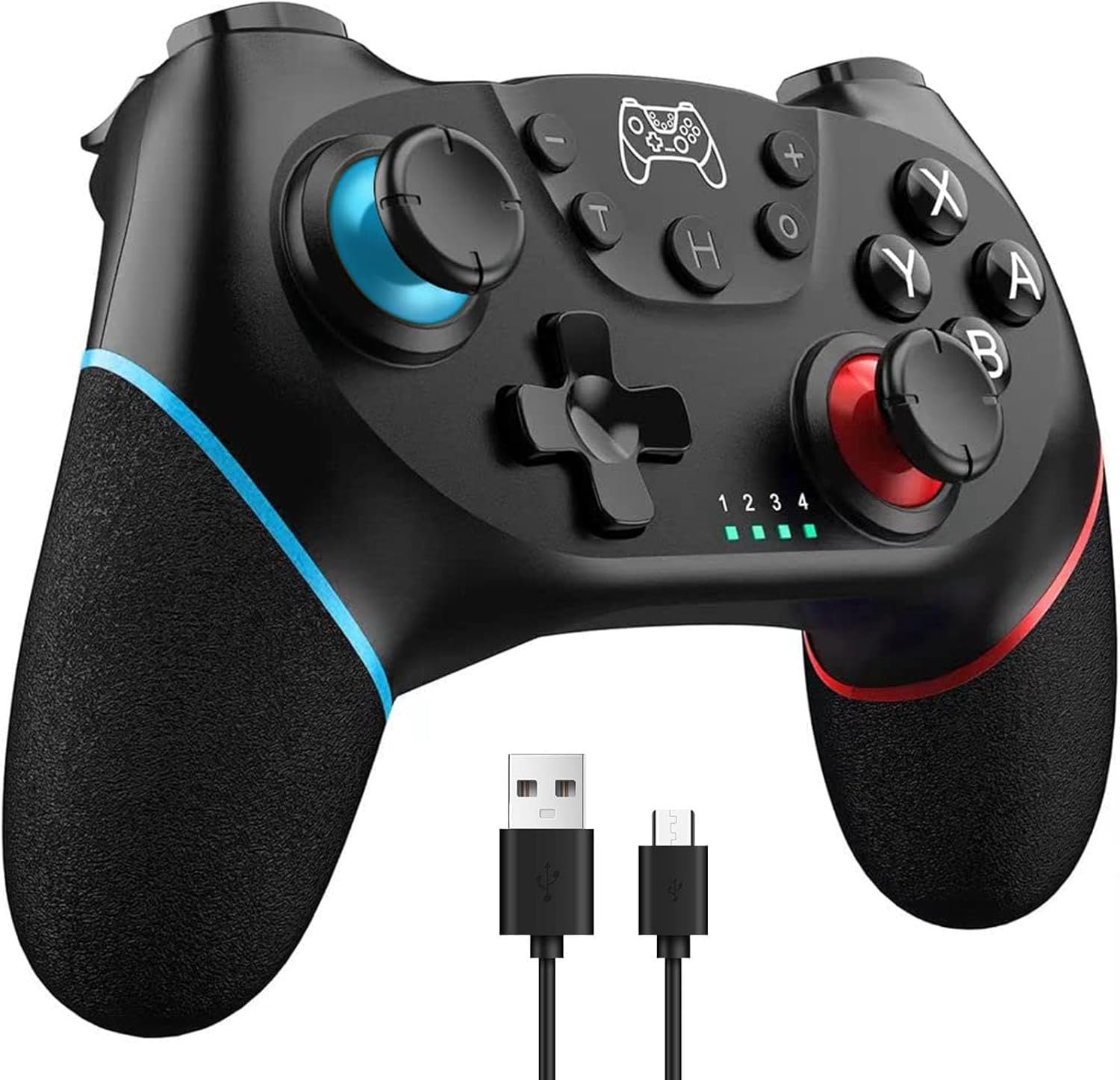 [2026 Upgraded] Wireless Pro Controller Compatible for Nintendo Switch & 2, Sefitopher Bluetooth Switch Pro Controller Gampad Joypad, PC Wired Controller Supports Gyro Axis Turbo and Dual Vibration with Charging Cable