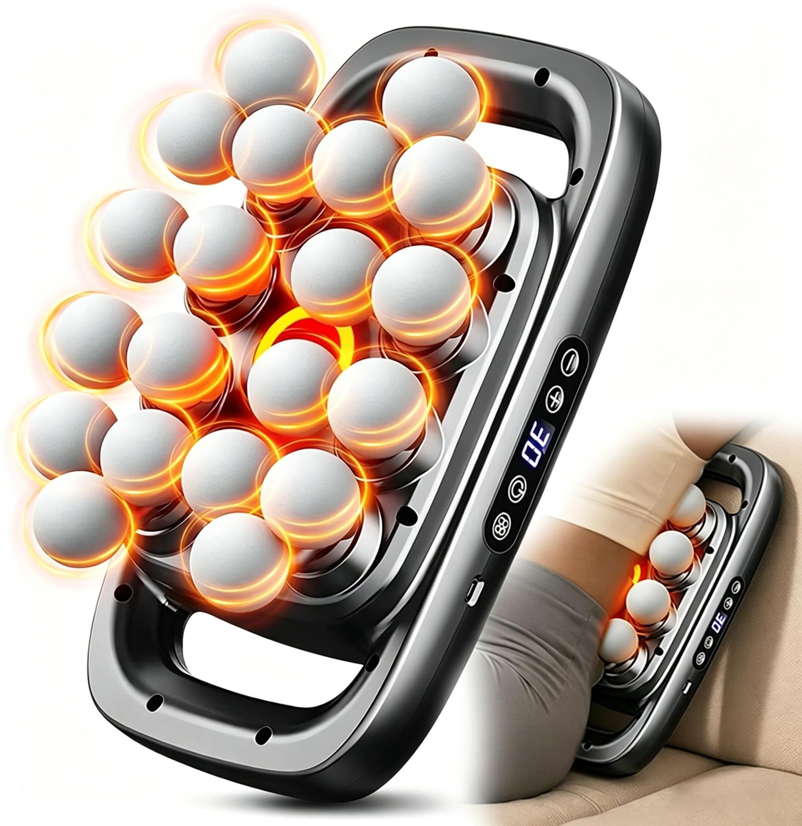 Pluvinctus Massage Gun Set, 20 Head Deep Tissue Percussion Massager Guns | 3 Modes & 99 Intensities, Multi Head Quiet Muscle Facia Gun Set for Back, Shoulders, Legs, Foot, Body Muscle Relie ﻿
