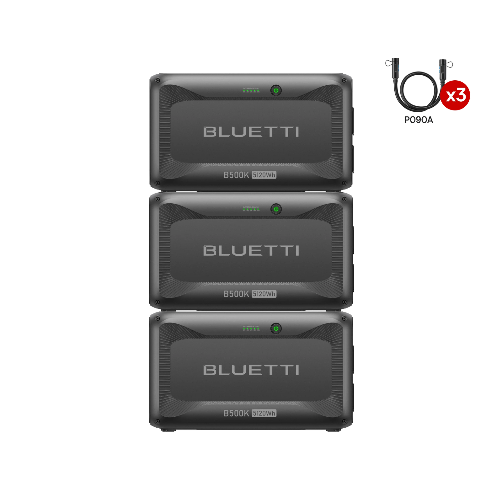 BLUETTI 3*B500K Expansion Battery(P090A Long Cable)| 15,360Wh 3*B500K(P090A Long Cabl… – Extra 6% Off with Code BLUERV5