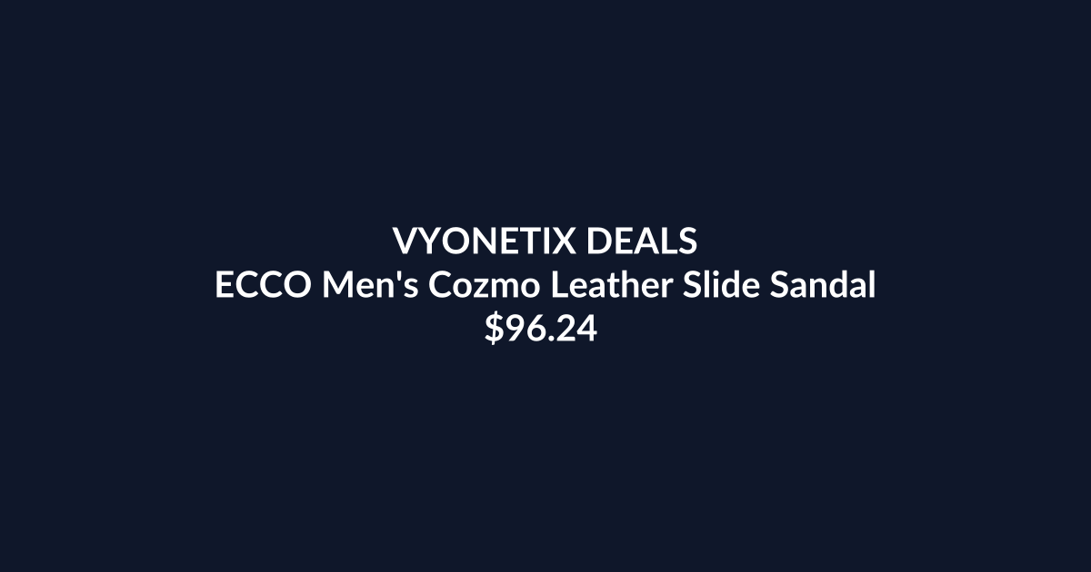 ECCO Men’s Cozmo Leather Slide Sandal – $96.24 at Amazon Australia
