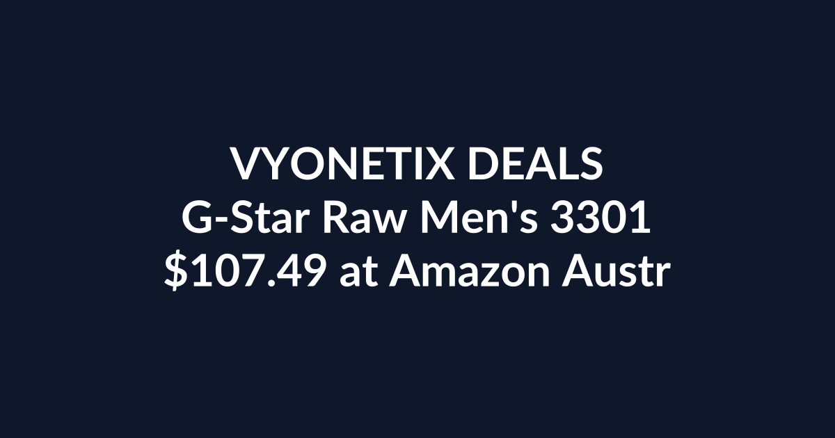 G-Star Raw Men’s 3301 – $107.49 at Amazon Australia