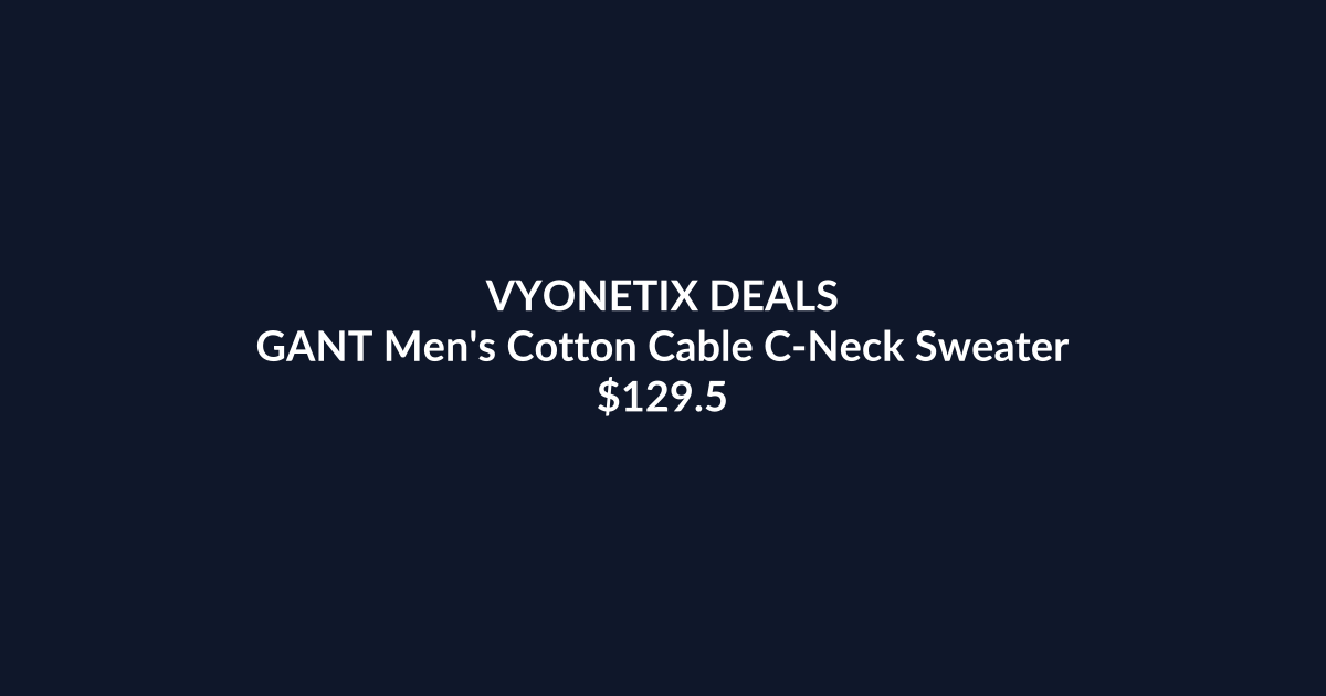 GANT Men’s Cotton Cable C-Neck Sweater – $129.58 at Amazon Australia