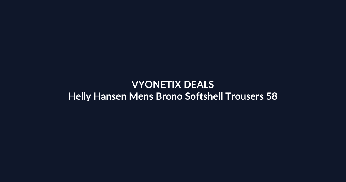 Helly Hansen Mens Brono Softshell Trousers 584 – $84.92 at Amazon