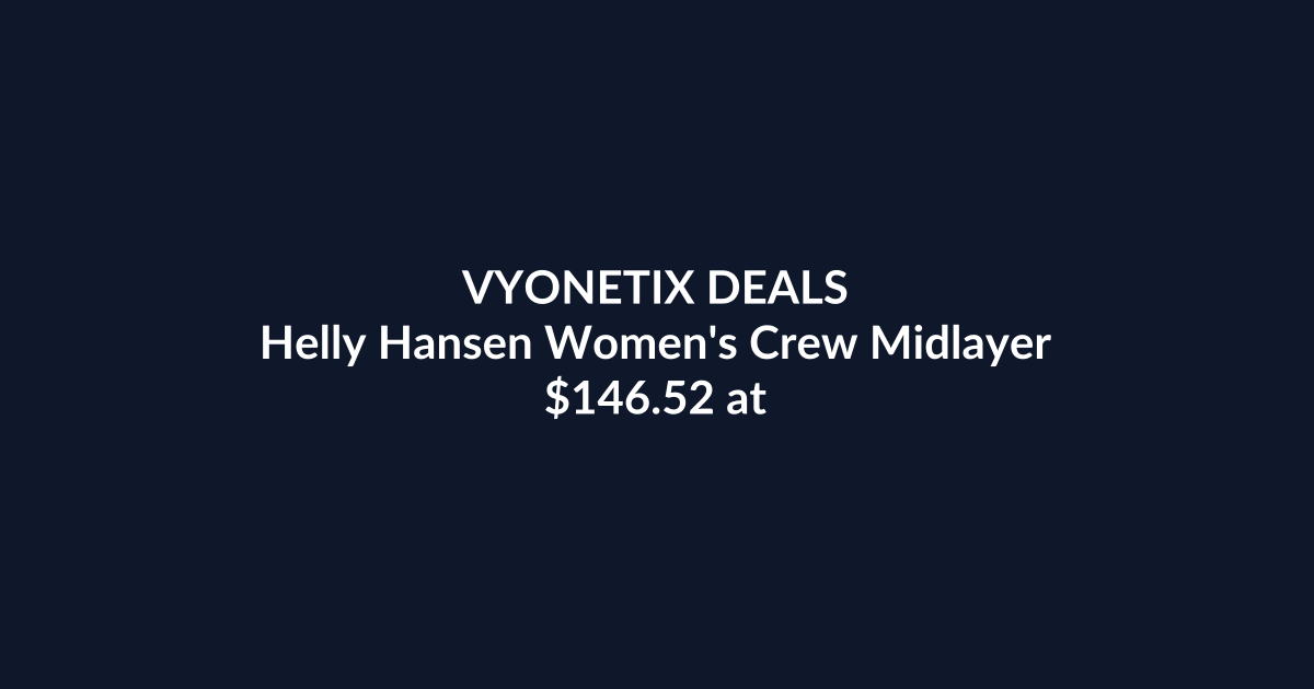 Helly Hansen Women’s Crew Midlayer – $146.52 at Amazon Australia