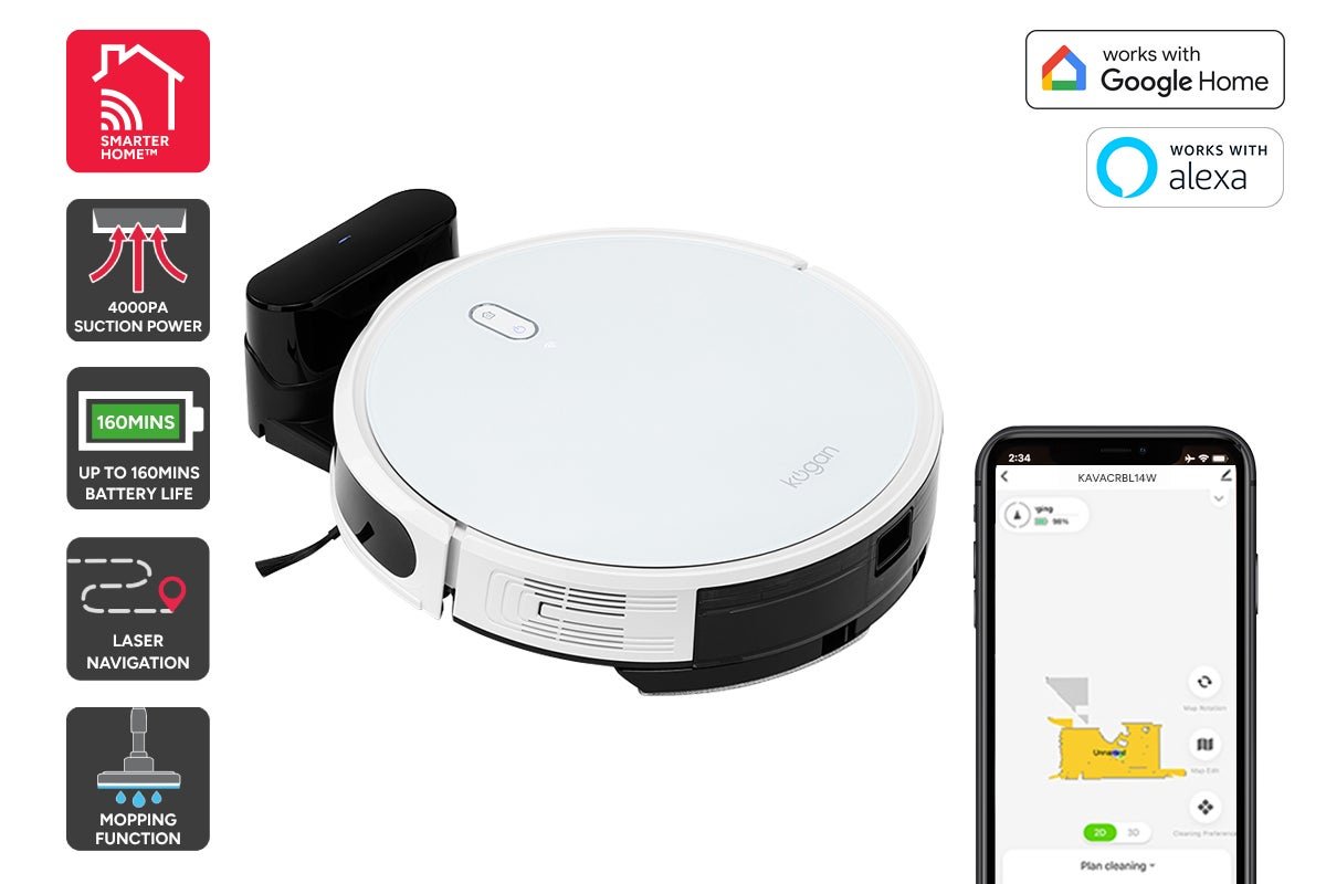 Kogan SmarterHome™ LX14 Laser Robot Vacuum Cleaner – $120.00 at eBay