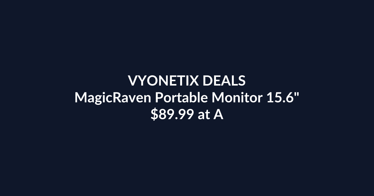 MagicRaven Portable Monitor 15.6″ – $89.99 at Amazon Australia
