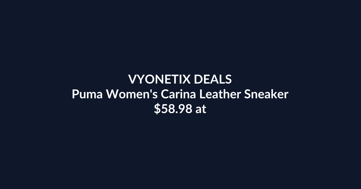Puma Women’s Carina Leather Sneaker – $58.98 at Amazon Australia