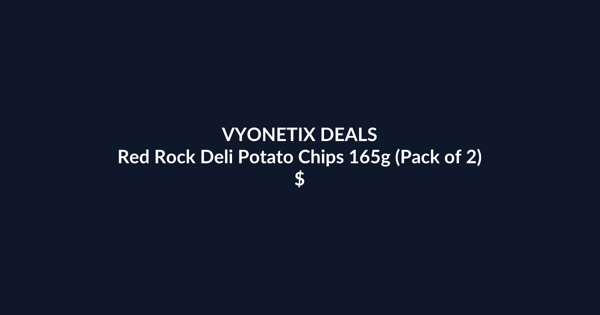 Red Rock Deli Potato Chips 165g (Pack of 2) – $6.00 at Amazon Australia