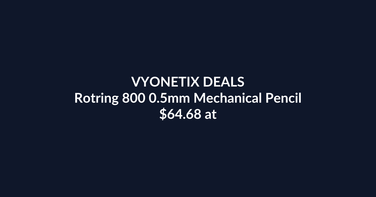 Rotring 800 0.5mm Mechanical Pencil – $64.68 at Amazon Australia