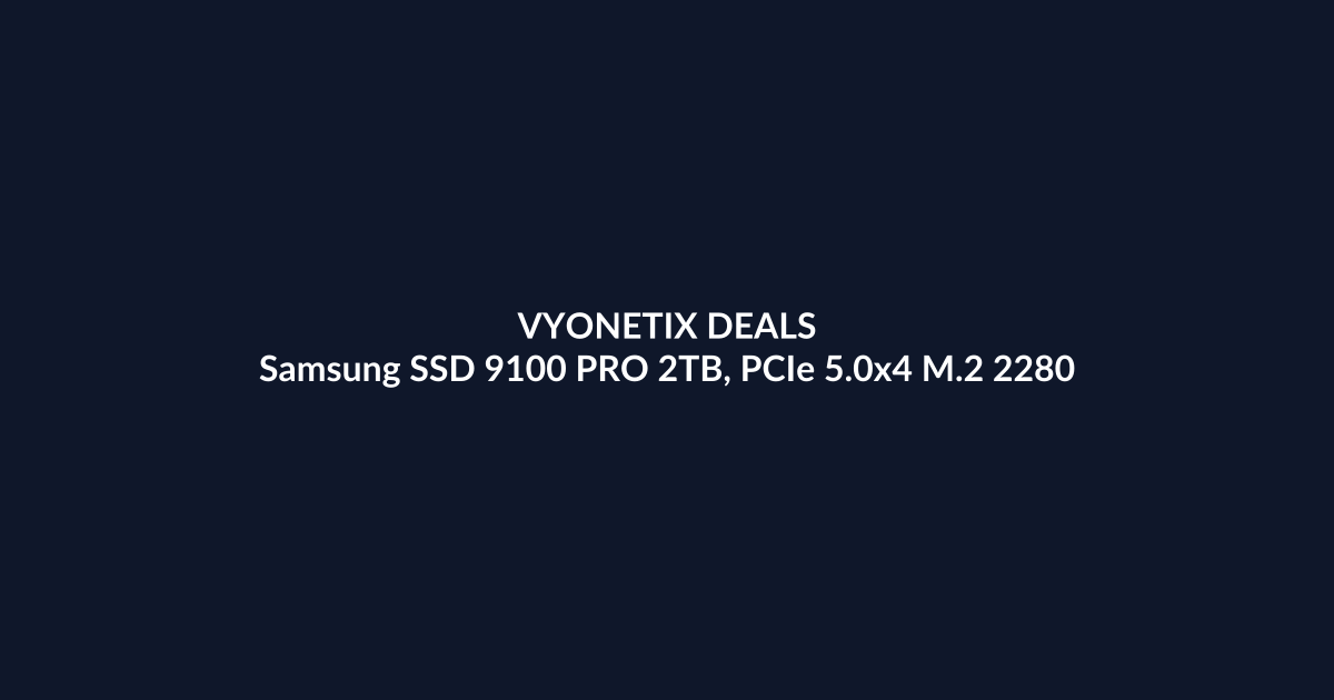 Samsung SSD 9100 PRO 2TB, PCIe 5.0×4 M.2 2280 – $434.47 at Amazon