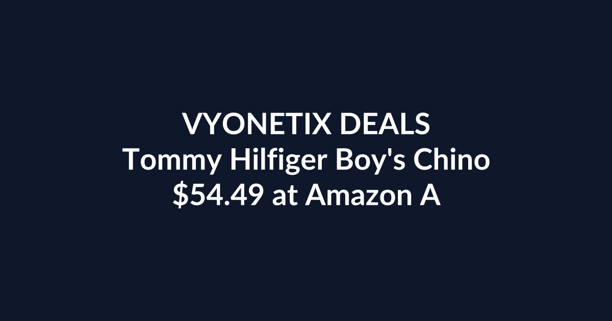 Tommy Hilfiger Boy’s Chino – $54.49 at Amazon Australia