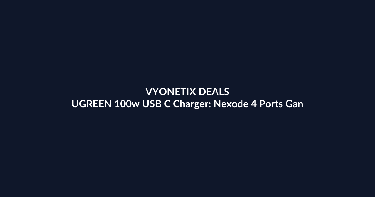 UGREEN 100w USB C Charger: Nexode 4 Ports Gan II – $57.57 at Amazon