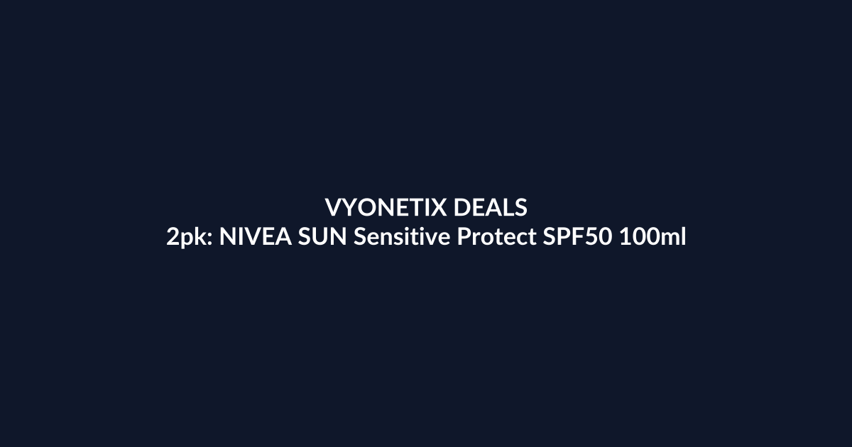2pk: NIVEA SUN Sensitive Protect SPF50 100ml – $8.10 at Amazon Australia