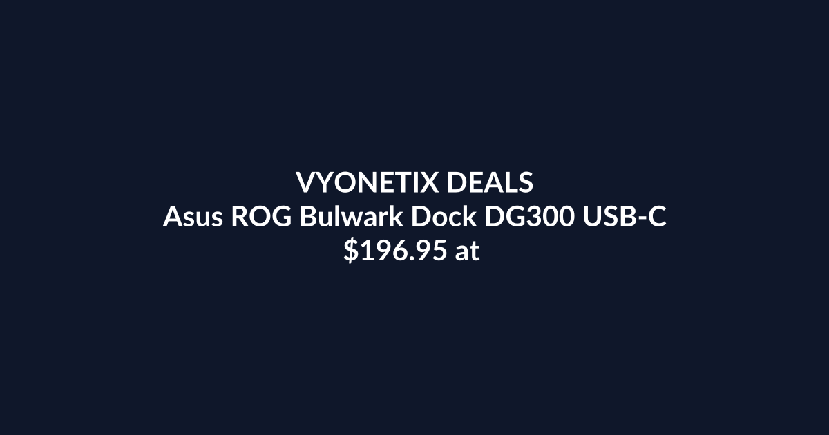 Asus ROG Bulwark Dock DG300 USB-C – $196.95 at Amazon Australia