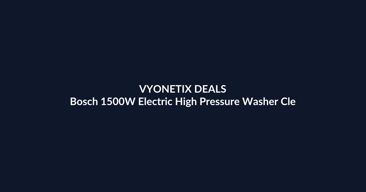 Bosch 1500W Electric High Pressure Washer Cleaner – $169.00 at Amazon